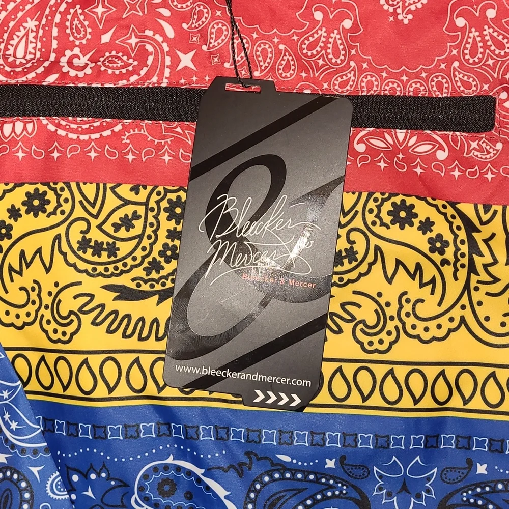 New Bleecker and Mercer Bandanna Patchwork lined windbreaker size S - Picture 2 of 7